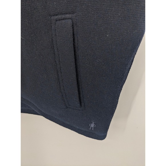 Smartwool Hudson Trail Fleece Vest Mens XL Navy Blue Merino Wool Blend Full Zip - Picture 2 of 10